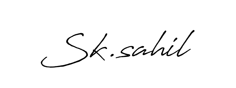 Make a beautiful signature design for name Sk.sahil. Use this online signature maker to create a handwritten signature for free. Sk.sahil signature style 7 images and pictures png