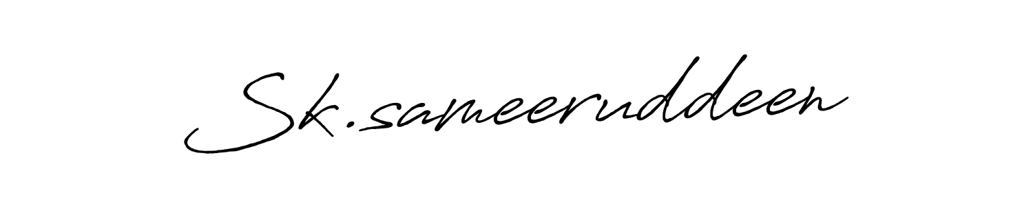 Make a beautiful signature design for name Sk.sameeruddeen. With this signature (Antro_Vectra_Bolder) style, you can create a handwritten signature for free. Sk.sameeruddeen signature style 7 images and pictures png
