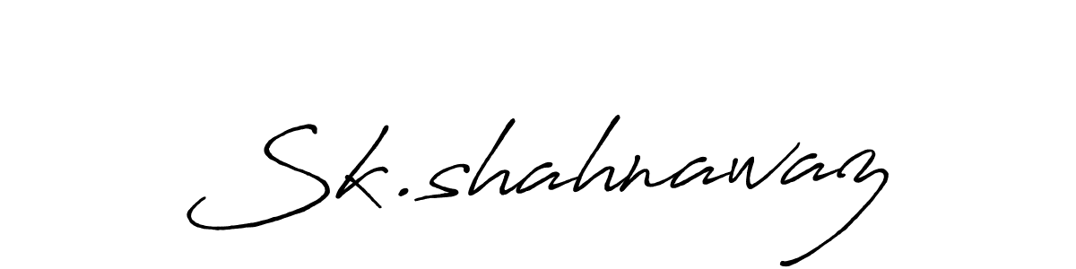 Make a beautiful signature design for name Sk.shahnawaz. With this signature (Antro_Vectra_Bolder) style, you can create a handwritten signature for free. Sk.shahnawaz signature style 7 images and pictures png