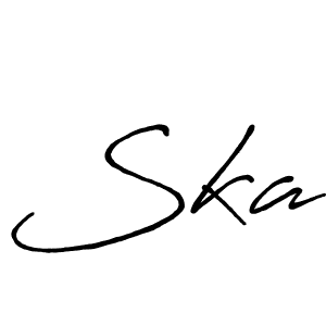 The best way (Antro_Vectra_Bolder) to make a short signature is to pick only two or three words in your name. The name Ska include a total of six letters. For converting this name. Ska signature style 7 images and pictures png