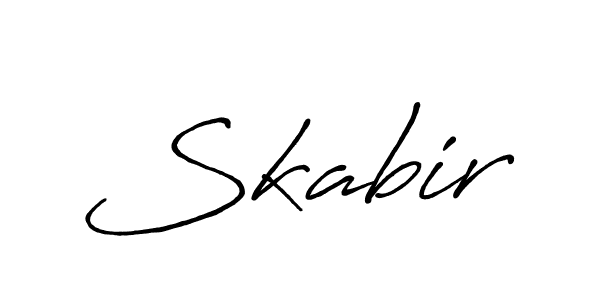 How to make Skabir name signature. Use Antro_Vectra_Bolder style for creating short signs online. This is the latest handwritten sign. Skabir signature style 7 images and pictures png