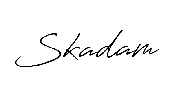Design your own signature with our free online signature maker. With this signature software, you can create a handwritten (Antro_Vectra_Bolder) signature for name Skadam. Skadam signature style 7 images and pictures png