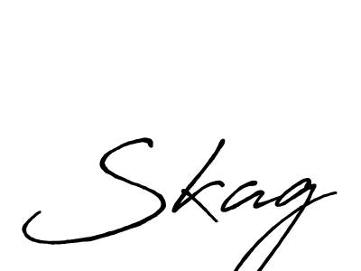 How to make Skag name signature. Use Antro_Vectra_Bolder style for creating short signs online. This is the latest handwritten sign. Skag signature style 7 images and pictures png