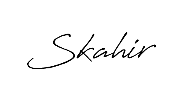 How to make Skahir signature? Antro_Vectra_Bolder is a professional autograph style. Create handwritten signature for Skahir name. Skahir signature style 7 images and pictures png