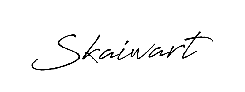 How to make Skaiwart name signature. Use Antro_Vectra_Bolder style for creating short signs online. This is the latest handwritten sign. Skaiwart signature style 7 images and pictures png