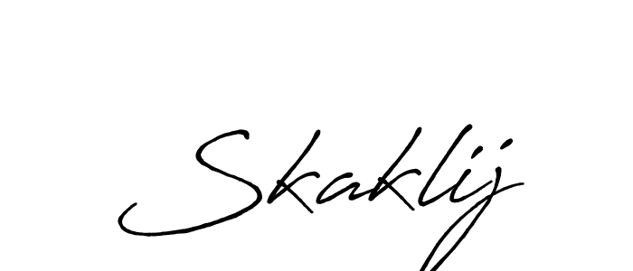 Skaklij stylish signature style. Best Handwritten Sign (Antro_Vectra_Bolder) for my name. Handwritten Signature Collection Ideas for my name Skaklij. Skaklij signature style 7 images and pictures png