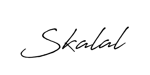 Create a beautiful signature design for name Skalal. With this signature (Antro_Vectra_Bolder) fonts, you can make a handwritten signature for free. Skalal signature style 7 images and pictures png