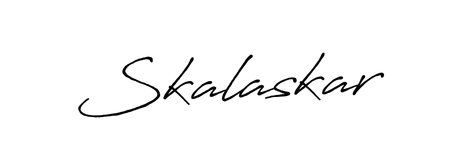 You should practise on your own different ways (Antro_Vectra_Bolder) to write your name (Skalaskar) in signature. don't let someone else do it for you. Skalaskar signature style 7 images and pictures png