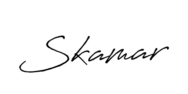 Skamar stylish signature style. Best Handwritten Sign (Antro_Vectra_Bolder) for my name. Handwritten Signature Collection Ideas for my name Skamar. Skamar signature style 7 images and pictures png