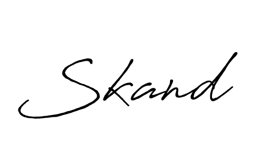 How to make Skand signature? Antro_Vectra_Bolder is a professional autograph style. Create handwritten signature for Skand name. Skand signature style 7 images and pictures png