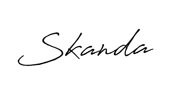 Skanda stylish signature style. Best Handwritten Sign (Antro_Vectra_Bolder) for my name. Handwritten Signature Collection Ideas for my name Skanda. Skanda signature style 7 images and pictures png