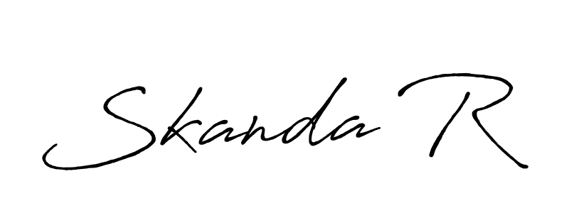 How to make Skanda R signature? Antro_Vectra_Bolder is a professional autograph style. Create handwritten signature for Skanda R name. Skanda R signature style 7 images and pictures png