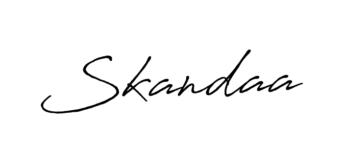 Make a beautiful signature design for name Skandaa. With this signature (Antro_Vectra_Bolder) style, you can create a handwritten signature for free. Skandaa signature style 7 images and pictures png