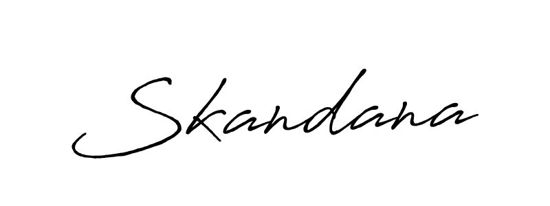 Make a beautiful signature design for name Skandana. Use this online signature maker to create a handwritten signature for free. Skandana signature style 7 images and pictures png