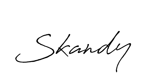 Design your own signature with our free online signature maker. With this signature software, you can create a handwritten (Antro_Vectra_Bolder) signature for name Skandy. Skandy signature style 7 images and pictures png