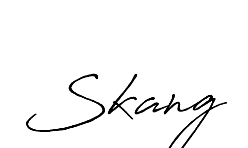 Create a beautiful signature design for name Skang. With this signature (Antro_Vectra_Bolder) fonts, you can make a handwritten signature for free. Skang signature style 7 images and pictures png