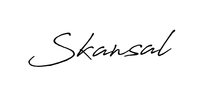 You should practise on your own different ways (Antro_Vectra_Bolder) to write your name (Skansal) in signature. don't let someone else do it for you. Skansal signature style 7 images and pictures png