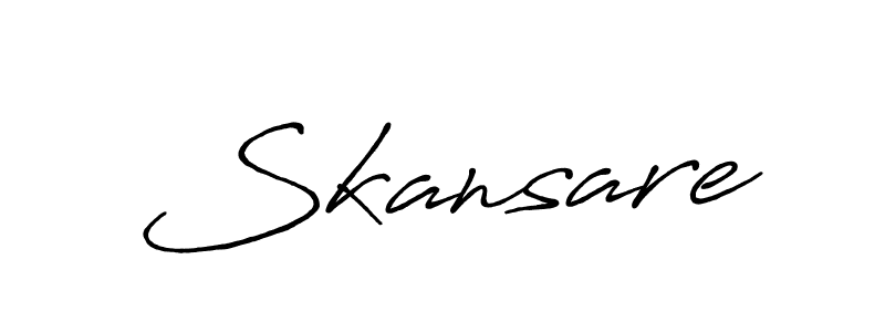Design your own signature with our free online signature maker. With this signature software, you can create a handwritten (Antro_Vectra_Bolder) signature for name Skansare. Skansare signature style 7 images and pictures png