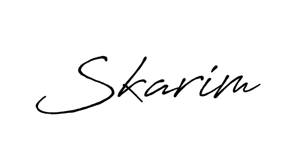 Skarim stylish signature style. Best Handwritten Sign (Antro_Vectra_Bolder) for my name. Handwritten Signature Collection Ideas for my name Skarim. Skarim signature style 7 images and pictures png
