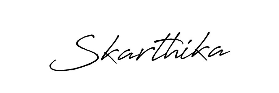 Make a beautiful signature design for name Skarthika. Use this online signature maker to create a handwritten signature for free. Skarthika signature style 7 images and pictures png