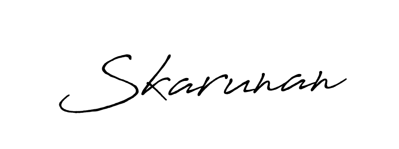 It looks lik you need a new signature style for name Skarunan. Design unique handwritten (Antro_Vectra_Bolder) signature with our free signature maker in just a few clicks. Skarunan signature style 7 images and pictures png
