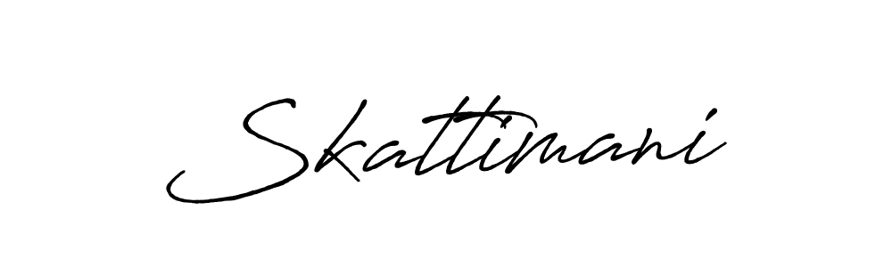 Make a beautiful signature design for name Skattimani. With this signature (Antro_Vectra_Bolder) style, you can create a handwritten signature for free. Skattimani signature style 7 images and pictures png
