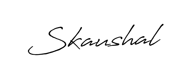 Create a beautiful signature design for name Skaushal. With this signature (Antro_Vectra_Bolder) fonts, you can make a handwritten signature for free. Skaushal signature style 7 images and pictures png