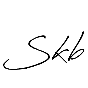 How to make Skb signature? Antro_Vectra_Bolder is a professional autograph style. Create handwritten signature for Skb name. Skb signature style 7 images and pictures png