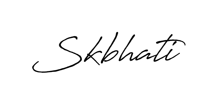 Make a beautiful signature design for name Skbhati. With this signature (Antro_Vectra_Bolder) style, you can create a handwritten signature for free. Skbhati signature style 7 images and pictures png