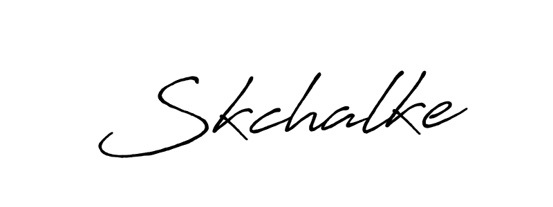 How to Draw Skchalke signature style? Antro_Vectra_Bolder is a latest design signature styles for name Skchalke. Skchalke signature style 7 images and pictures png