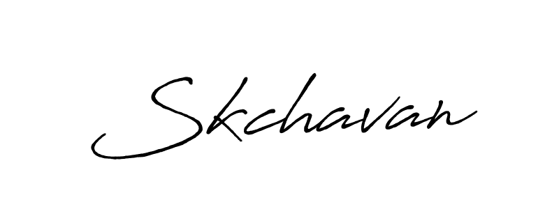How to make Skchavan signature? Antro_Vectra_Bolder is a professional autograph style. Create handwritten signature for Skchavan name. Skchavan signature style 7 images and pictures png