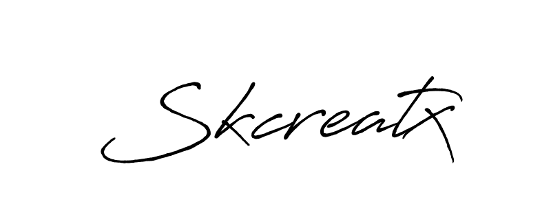 Design your own signature with our free online signature maker. With this signature software, you can create a handwritten (Antro_Vectra_Bolder) signature for name Skcreatx. Skcreatx signature style 7 images and pictures png