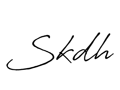 How to make Skdh name signature. Use Antro_Vectra_Bolder style for creating short signs online. This is the latest handwritten sign. Skdh signature style 7 images and pictures png