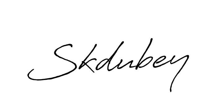 Create a beautiful signature design for name Skdubey. With this signature (Antro_Vectra_Bolder) fonts, you can make a handwritten signature for free. Skdubey signature style 7 images and pictures png