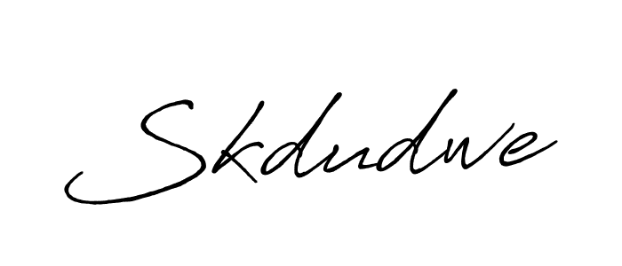 How to make Skdudwe name signature. Use Antro_Vectra_Bolder style for creating short signs online. This is the latest handwritten sign. Skdudwe signature style 7 images and pictures png