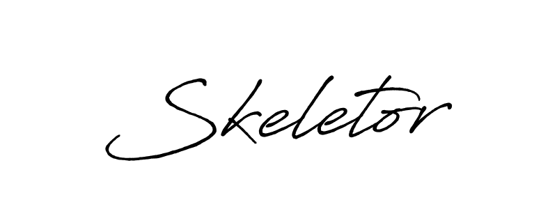 Design your own signature with our free online signature maker. With this signature software, you can create a handwritten (Antro_Vectra_Bolder) signature for name Skeletor. Skeletor signature style 7 images and pictures png