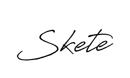 Skete stylish signature style. Best Handwritten Sign (Antro_Vectra_Bolder) for my name. Handwritten Signature Collection Ideas for my name Skete. Skete signature style 7 images and pictures png