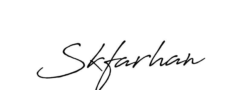 Skfarhan stylish signature style. Best Handwritten Sign (Antro_Vectra_Bolder) for my name. Handwritten Signature Collection Ideas for my name Skfarhan. Skfarhan signature style 7 images and pictures png