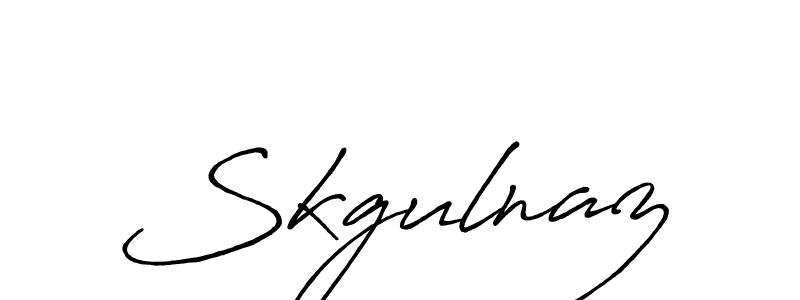 Make a beautiful signature design for name Skgulnaz. With this signature (Antro_Vectra_Bolder) style, you can create a handwritten signature for free. Skgulnaz signature style 7 images and pictures png