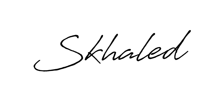 You should practise on your own different ways (Antro_Vectra_Bolder) to write your name (Skhaled) in signature. don't let someone else do it for you. Skhaled signature style 7 images and pictures png