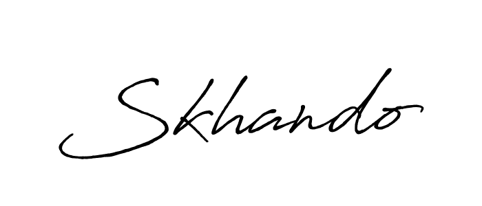 The best way (Antro_Vectra_Bolder) to make a short signature is to pick only two or three words in your name. The name Skhando include a total of six letters. For converting this name. Skhando signature style 7 images and pictures png