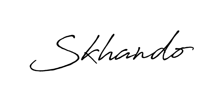 The best way (Antro_Vectra_Bolder) to make a short signature is to pick only two or three words in your name. The name Skhando include a total of six letters. For converting this name. Skhando signature style 7 images and pictures png