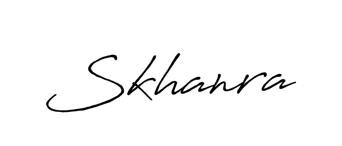 Use a signature maker to create a handwritten signature online. With this signature software, you can design (Antro_Vectra_Bolder) your own signature for name Skhanra. Skhanra signature style 7 images and pictures png