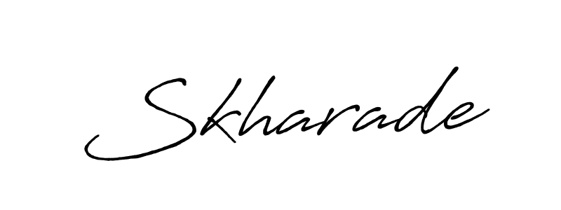 Create a beautiful signature design for name Skharade. With this signature (Antro_Vectra_Bolder) fonts, you can make a handwritten signature for free. Skharade signature style 7 images and pictures png