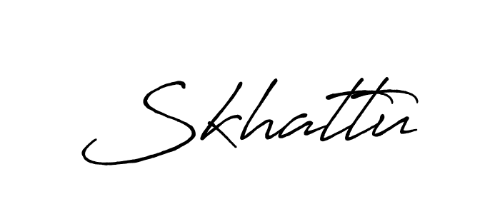 How to make Skhattu name signature. Use Antro_Vectra_Bolder style for creating short signs online. This is the latest handwritten sign. Skhattu signature style 7 images and pictures png
