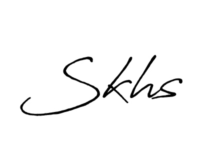 Once you've used our free online signature maker to create your best signature Antro_Vectra_Bolder style, it's time to enjoy all of the benefits that Skhs name signing documents. Skhs signature style 7 images and pictures png