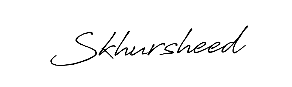 Skhursheed stylish signature style. Best Handwritten Sign (Antro_Vectra_Bolder) for my name. Handwritten Signature Collection Ideas for my name Skhursheed. Skhursheed signature style 7 images and pictures png