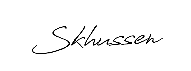 Make a beautiful signature design for name Skhussen. With this signature (Antro_Vectra_Bolder) style, you can create a handwritten signature for free. Skhussen signature style 7 images and pictures png