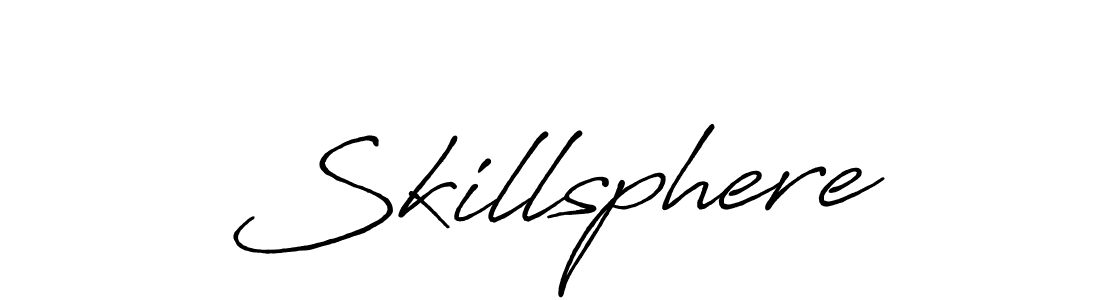 How to make Skillsphere signature? Antro_Vectra_Bolder is a professional autograph style. Create handwritten signature for Skillsphere name. Skillsphere signature style 7 images and pictures png
