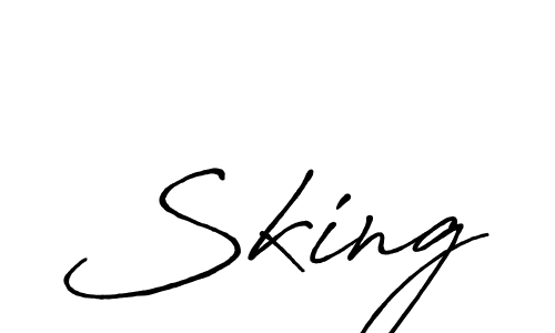 Also we have Sking name is the best signature style. Create professional handwritten signature collection using Antro_Vectra_Bolder autograph style. Sking signature style 7 images and pictures png